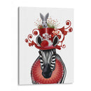 Sombrero De Cebra Y Conejito - Fab Funky | Cuadro decorativo de Canvas Lab