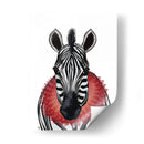 Cebra Y Ruff Rojo - Fab Funky | Cuadro decorativo de Canvas Lab