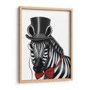 Cebra Con Sombrero De Copa Y Pajarita 1, De Lado - Fab Funky | Cuadro decorativo de Canvas Lab