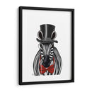 Cebra Con Sombrero De Copa Y Pajarita 2, Hacia Adelante. - Fab Funky | Cuadro decorativo de Canvas Lab