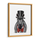 Cebra Con Sombrero De Copa Y Pajarita 2, Hacia Adelante. - Fab Funky | Cuadro decorativo de Canvas Lab