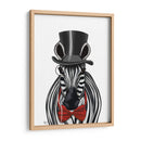 Cebra Con Sombrero De Copa Y Pajarita 2, Hacia Adelante. - Fab Funky | Cuadro decorativo de Canvas Lab