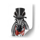 Cebra Con Sombrero De Copa Y Pajarita 2, Hacia Adelante. - Fab Funky | Cuadro decorativo de Canvas Lab