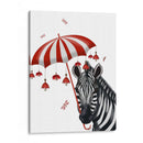 Cebra Con Paraguas 1, De Lado - Fab Funky | Cuadro decorativo de Canvas Lab