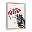 Cebra Con Paraguas 1, De Lado - Fab Funky | Cuadro decorativo de Canvas Lab