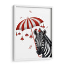 Cebra Con Paraguas 1, De Lado - Fab Funky | Cuadro decorativo de Canvas Lab