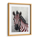 Cebra, Corazones De Amor Rojo - Fab Funky | Cuadro decorativo de Canvas Lab