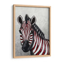 Cebra, Corazones De Amor Rojo - Fab Funky | Cuadro decorativo de Canvas Lab