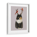 Tortoiseshell Gato, Astas Y Pájaros Rojos. - Fab Funky | Cuadro decorativo de Canvas Lab