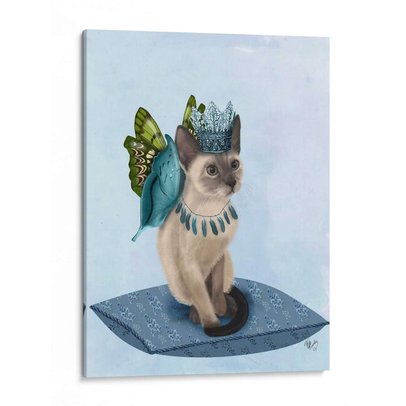 Gato Con Alas De Mariposa Azul - Fab Funky | Cuadro decorativo de Canvas Lab