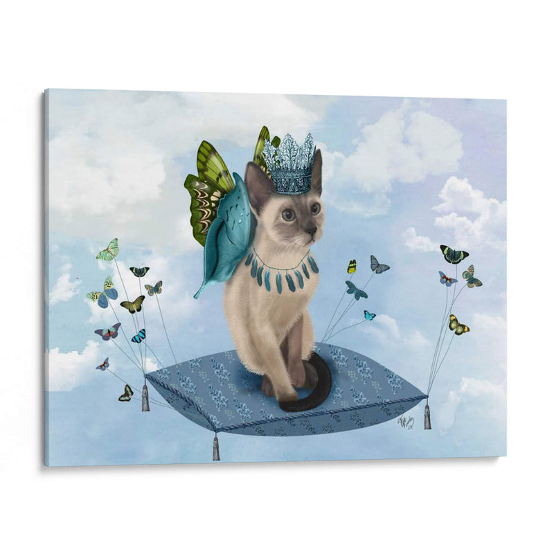 Gato En Almohada Con Mariposas - Fab Funky | Cuadro decorativo de Canvas Lab