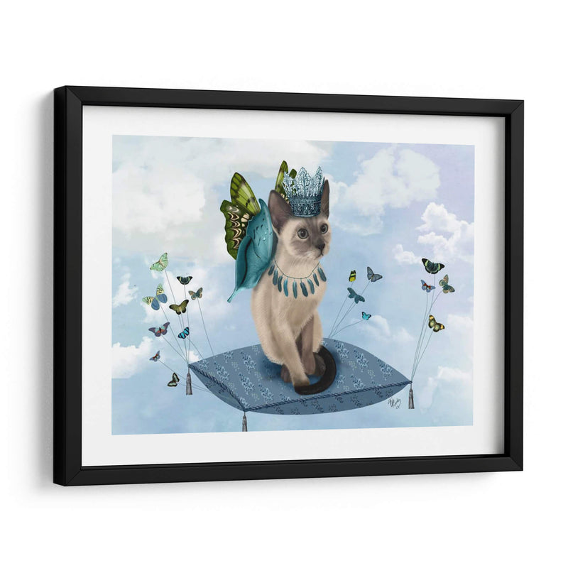 Gato En Almohada Con Mariposas - Fab Funky | Cuadro decorativo de Canvas Lab