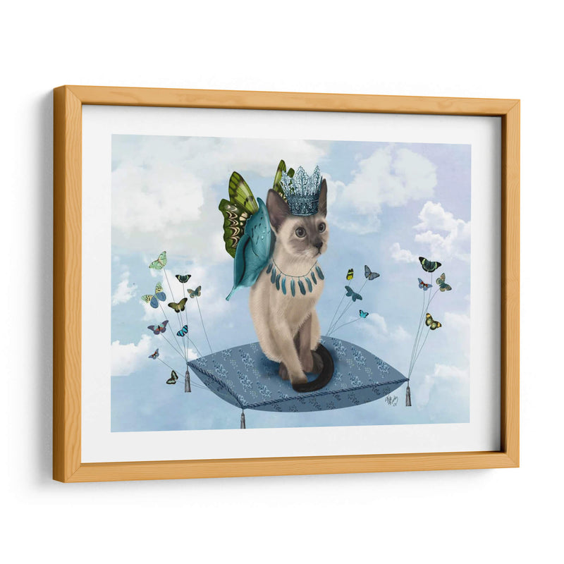 Gato En Almohada Con Mariposas - Fab Funky | Cuadro decorativo de Canvas Lab