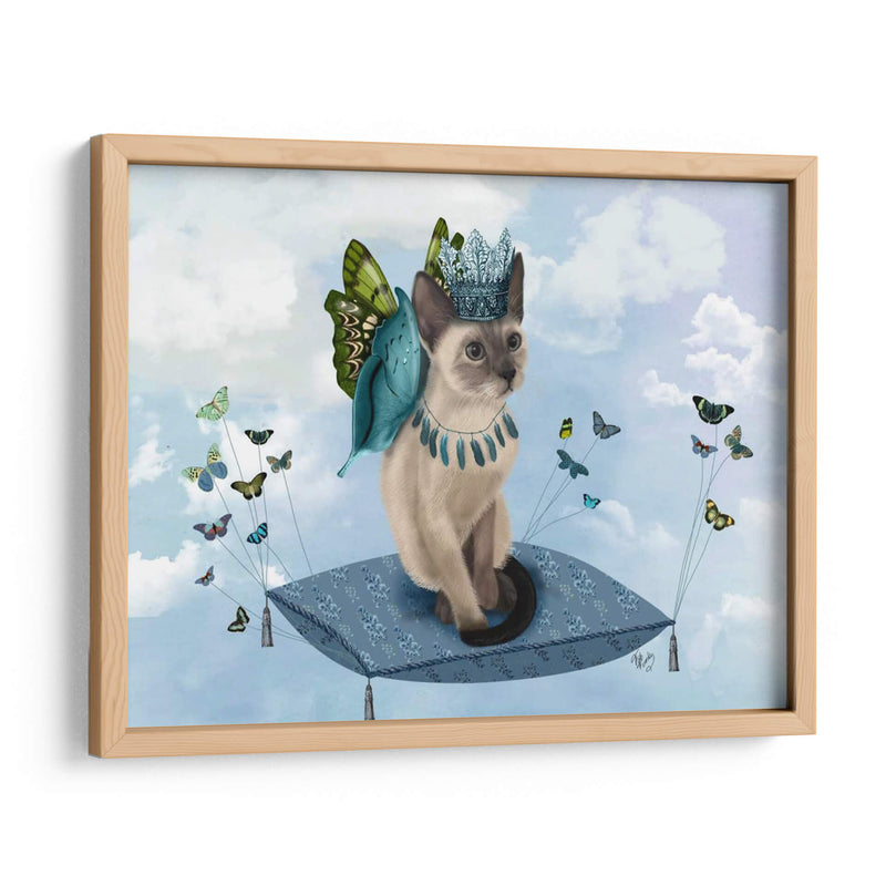 Gato En Almohada Con Mariposas - Fab Funky | Cuadro decorativo de Canvas Lab