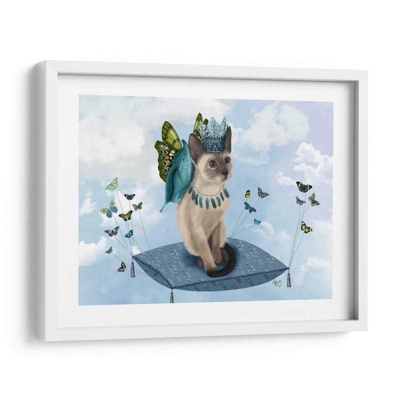 Gato En Almohada Con Mariposas - Fab Funky | Cuadro decorativo de Canvas Lab