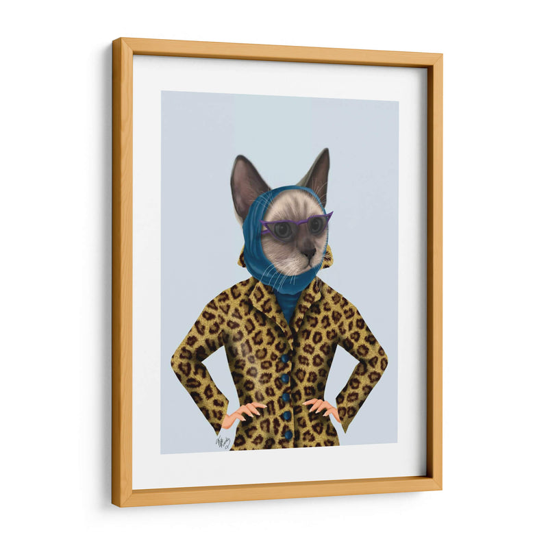 Gato Con Chaqueta Leopardo - Fab Funky | Cuadro decorativo de Canvas Lab