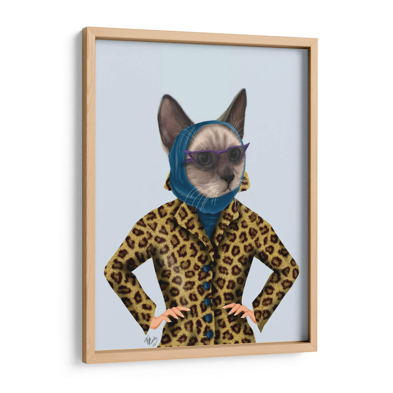 Gato Con Chaqueta Leopardo - Fab Funky | Cuadro decorativo de Canvas Lab