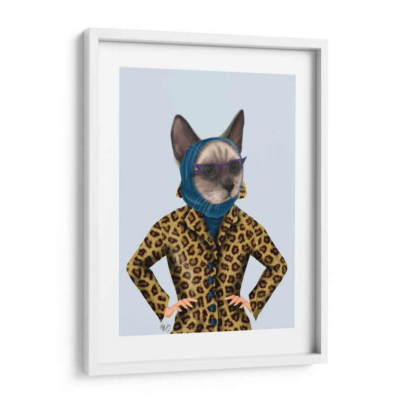 Gato Con Chaqueta Leopardo - Fab Funky | Cuadro decorativo de Canvas Lab