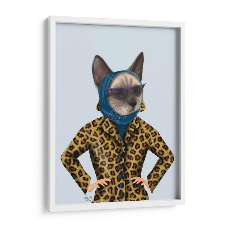 Gato Con Chaqueta Leopardo - Fab Funky | Cuadro decorativo de Canvas Lab