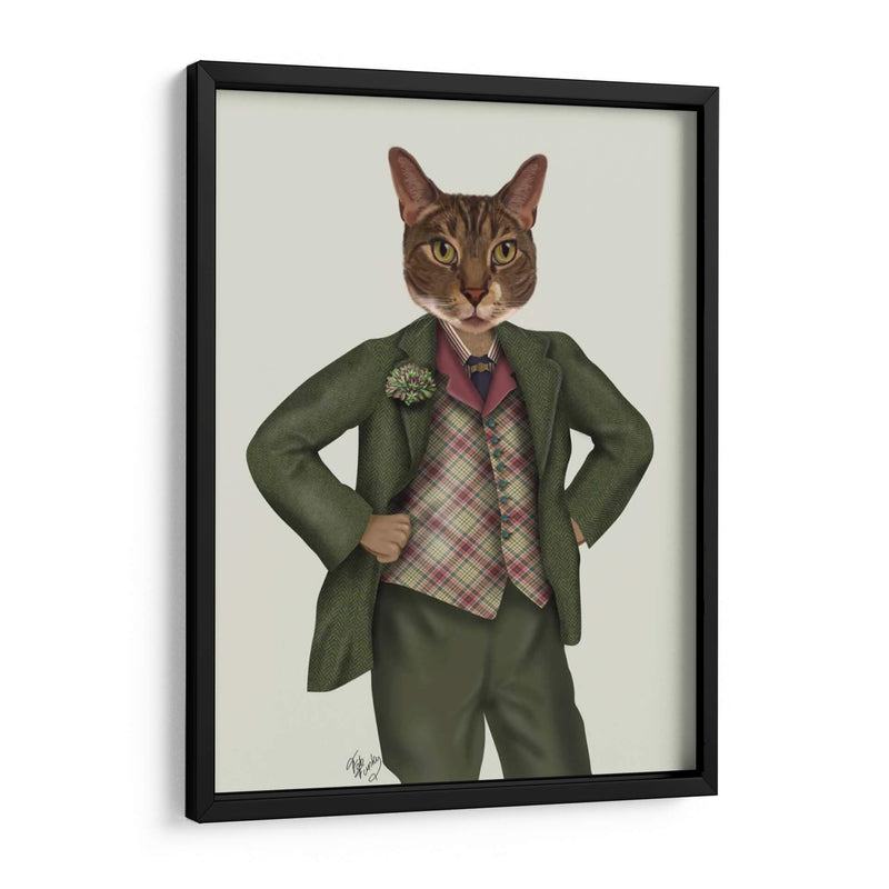 Gato En Tartán Chaleco - Fab Funky | Cuadro decorativo de Canvas Lab