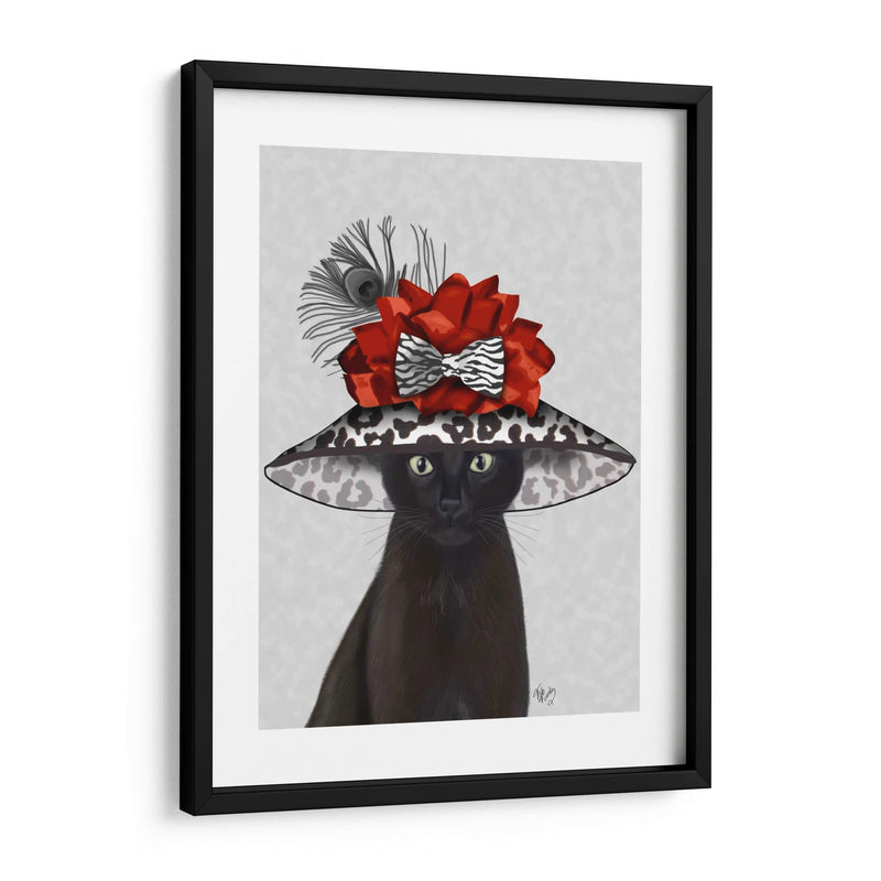 Gato, Negro Con Sombrero Fabuloso - Fab Funky | Cuadro decorativo de Canvas Lab