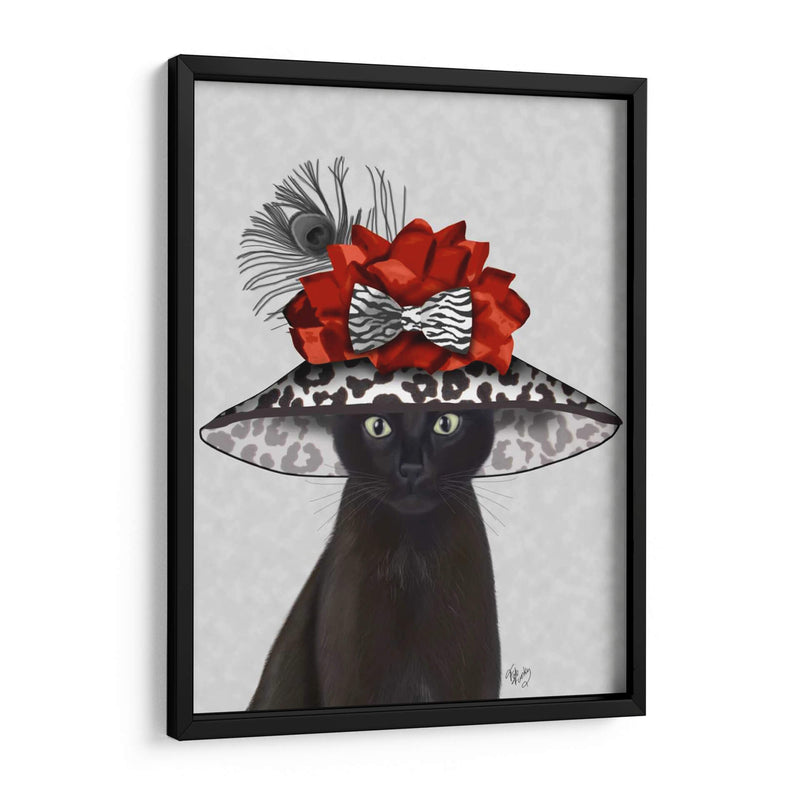 Gato, Negro Con Sombrero Fabuloso - Fab Funky | Cuadro decorativo de Canvas Lab