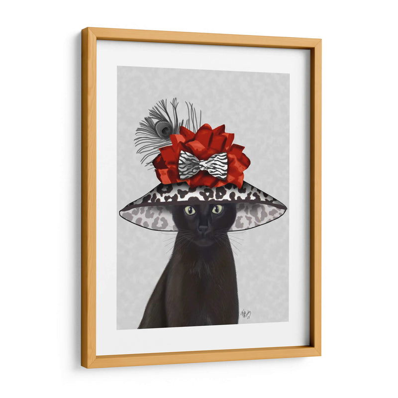 Gato, Negro Con Sombrero Fabuloso - Fab Funky | Cuadro decorativo de Canvas Lab