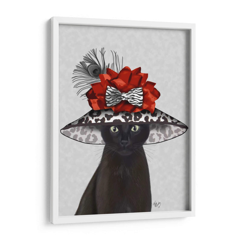 Gato, Negro Con Sombrero Fabuloso - Fab Funky | Cuadro decorativo de Canvas Lab