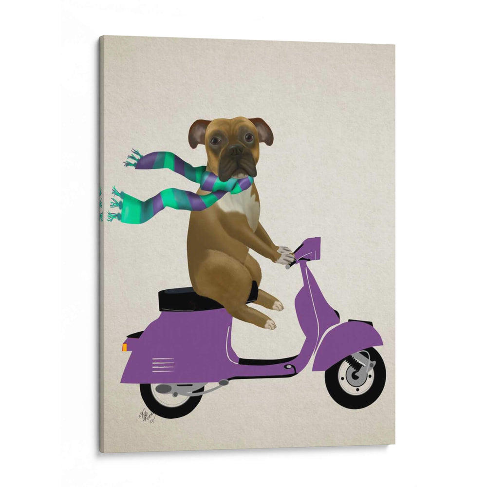 Boxeador En Ciclomotor - Fab Funky | Cuadro decorativo de Canvas Lab