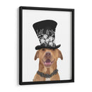 Pit Bull Con Sombrero Negro - Fab Funky | Cuadro decorativo de Canvas Lab