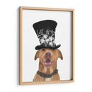 Pit Bull Con Sombrero Negro - Fab Funky | Cuadro decorativo de Canvas Lab