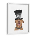 Pit Bull Con Sombrero Negro - Fab Funky | Cuadro decorativo de Canvas Lab