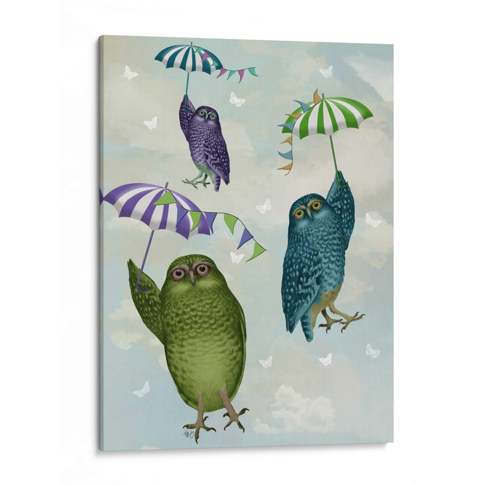 Búhos Con Paraguas - Fab Funky | Cuadro decorativo de Canvas Lab