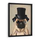 Pug, Sabueso Formal Y Sombrero - Fab Funky | Cuadro decorativo de Canvas Lab