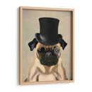 Pug, Sabueso Formal Y Sombrero - Fab Funky | Cuadro decorativo de Canvas Lab