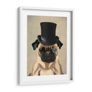 Pug, Sabueso Formal Y Sombrero - Fab Funky | Cuadro decorativo de Canvas Lab