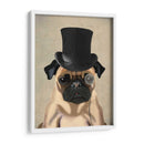 Pug, Sabueso Formal Y Sombrero - Fab Funky | Cuadro decorativo de Canvas Lab