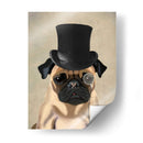 Pug, Sabueso Formal Y Sombrero - Fab Funky | Cuadro decorativo de Canvas Lab