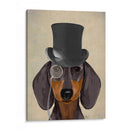 Dachshund, Hound Formal Y Sombrero - Fab Funky | Cuadro decorativo de Canvas Lab