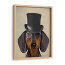 Dachshund, Hound Formal Y Sombrero - Fab Funky | Cuadro decorativo de Canvas Lab
