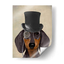 Dachshund, Hound Formal Y Sombrero - Fab Funky | Cuadro decorativo de Canvas Lab