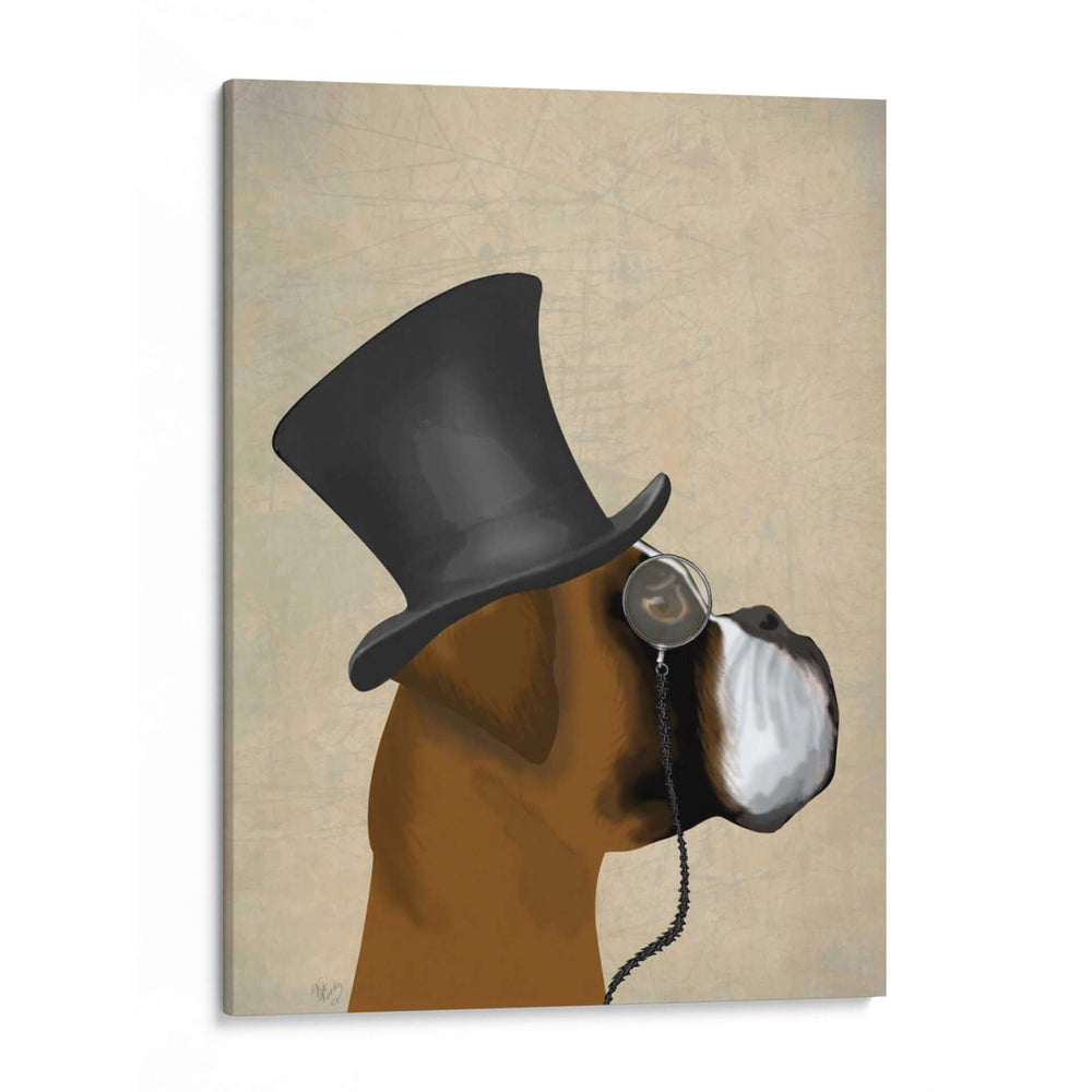 Boxeador, Hound Formal Y Sombrero - Fab Funky | Cuadro decorativo de Canvas Lab