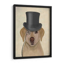 Labrador Amarillo, Sabueso Formal Y Sombrero. - Fab Funky | Cuadro decorativo de Canvas Lab
