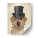 Labrador Amarillo, Sabueso Formal Y Sombrero. - Fab Funky | Cuadro decorativo de Canvas Lab