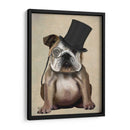 Bulldog Inglés, Hound Formal Y Sombrero - Fab Funky | Cuadro decorativo de Canvas Lab