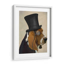 Basset Hound, Hound Formal Y Sombrero - Fab Funky | Cuadro decorativo de Canvas Lab