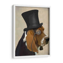 Basset Hound, Hound Formal Y Sombrero - Fab Funky | Cuadro decorativo de Canvas Lab