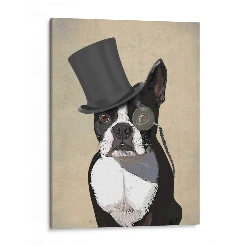 Boston Terrier, Hound Formal Y Sombrero - Fab Funky | Cuadro decorativo de Canvas Lab
