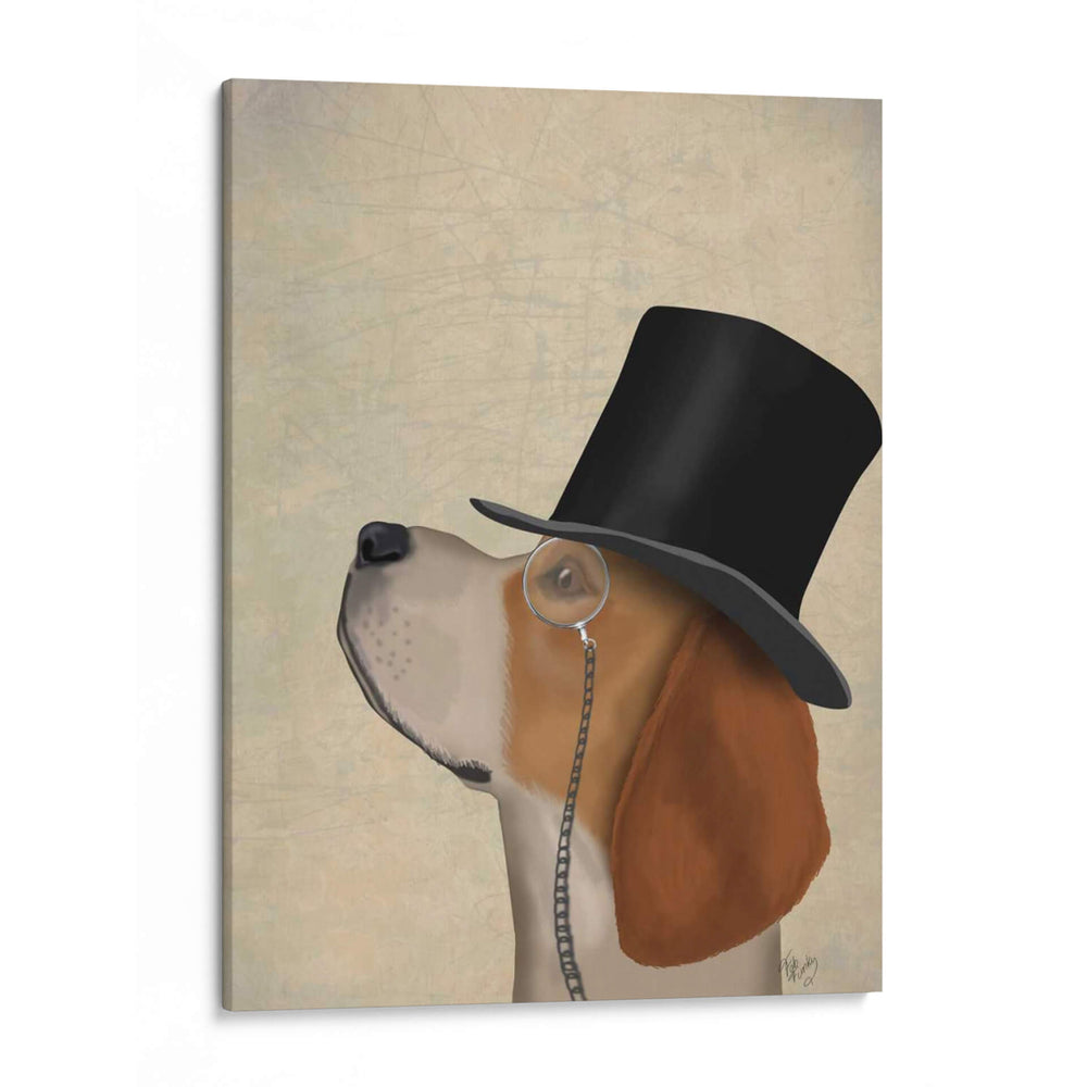 Beagle, Hound Formal Y Sombrero - Fab Funky | Cuadro decorativo de Canvas Lab