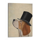 Beagle, Hound Formal Y Sombrero - Fab Funky | Cuadro decorativo de Canvas Lab